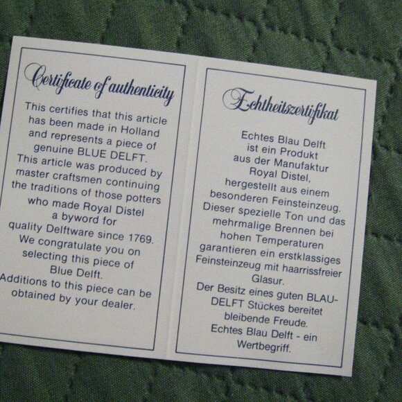 Holland America MS Ryndam Blue Delft Vintage Tile Trivet - Picture 9 of 10